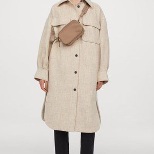 H&M Long Beige Shacket XS